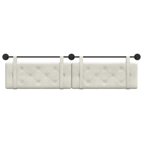 Висяща табла Монтиране на стена Крем 210 x 55 x 5 см Кадифе