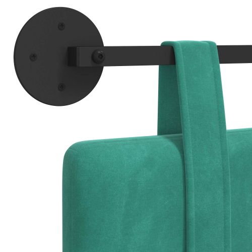 Висяща табла Монтиране на стена Тюркоаз 210 x 55 x 5 см Кадифе