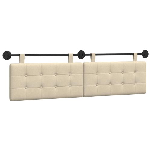 Висяща табла Монтиране на стена Крем 190 x 55 x 5 см текстил