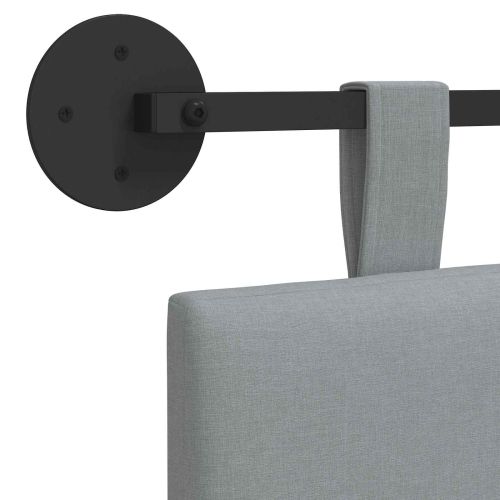 Висяща табла На райета Светлосиво 150 x 55 x 5 см текстил