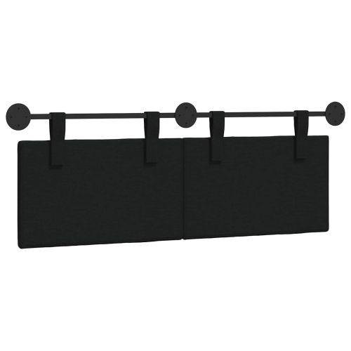 Висяща табла Монтиране на стена Черен 150 x 55 x 5 см текстил
