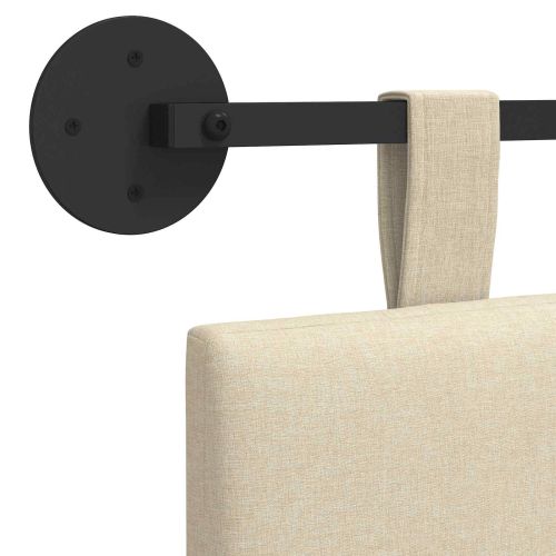 Висяща табла Монтиране на стена Крем 150 x 55 x 5 см текстил