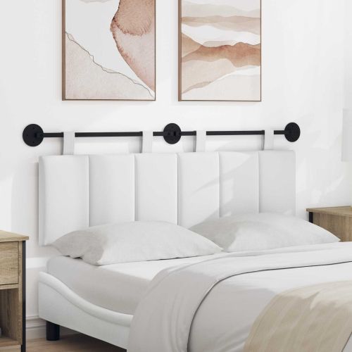 Висяща табла Монтиране на стена Бял 150 x 55 x 5 см текстил