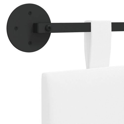 Висяща табла Монтиране на стена Бял 150 x 55 x 5 см текстил