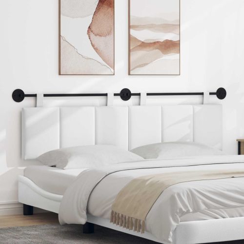 Висяща табла Монтиране на стена Бял 170 x 55 x 5 см текстил