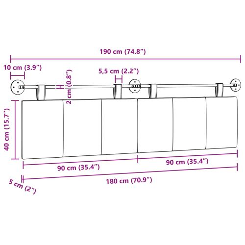 Висяща табла На райета Тъмен зелен 190 x 55 x 5 см текстил