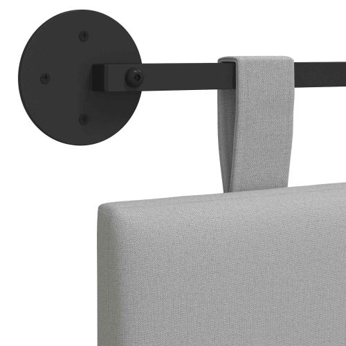 Висяща табла На райета Облачно сиво 210 x 55 x 5 см текстил