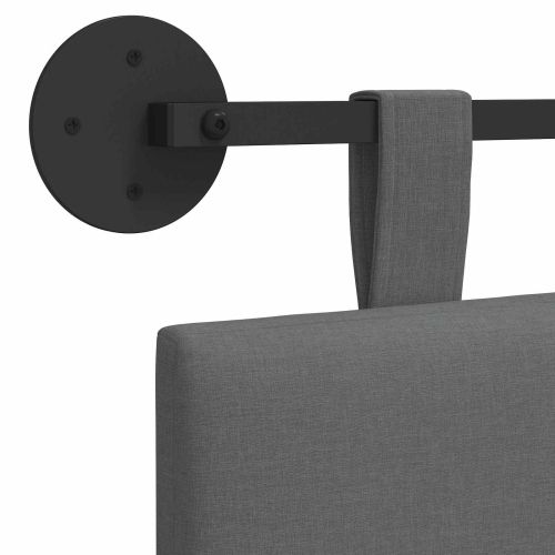 Висяща табла На райета Тъмен сив 210 x 55 x 5 см текстил