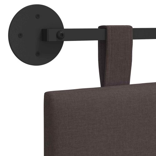 Висяща табла На райета Тъмен кафяв 210 x 55 x 5 см текстил