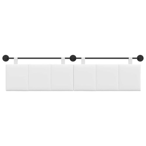 Висяща табла Монтиране на стена Бял 210 x 55 x 5 см текстил