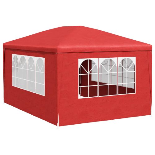 Парти палатка с стена Червено 400 x 300 x 255 см