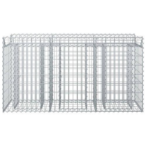 Габиона повдигнато легло Сребрист 150 x 50 x 80 см