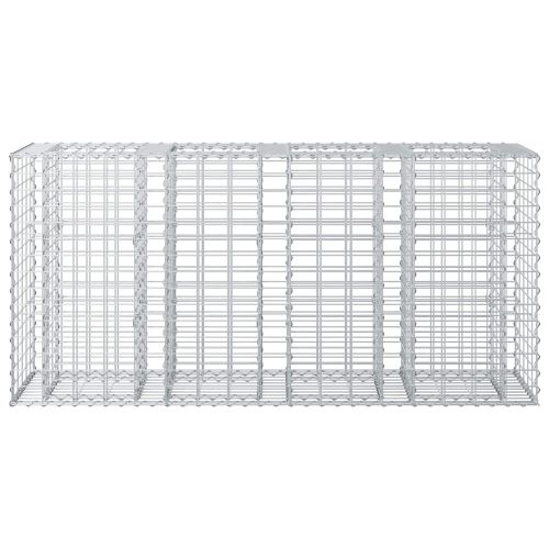 Габиона повдигнато легло Сребрист 170 x 50 x 80 см