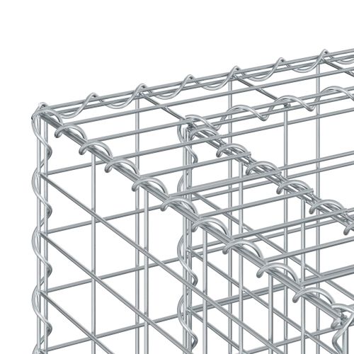 Габиона повдигнато легло Сребрист 170 x 50 x 80 см