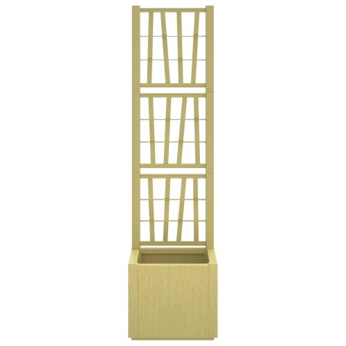 Градинска саксия с решетка Зелен 36 x 36 x 140 см ПП