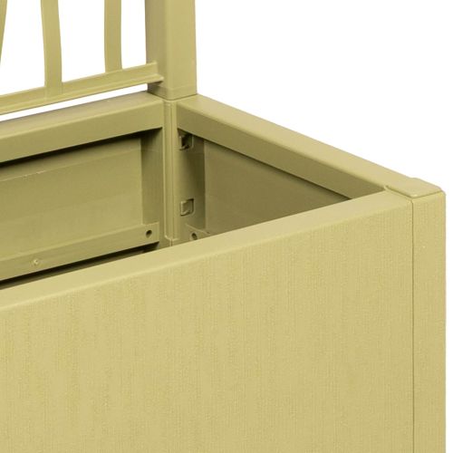 Градинска саксия с решетка Зелен 36 x 36 x 140 см ПП