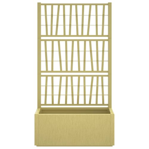 Градинска саксия с решетка Зелен 80 x 36 x 140 см ПП