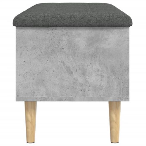 Пейка за съхранение, бетонно сив, 82x42x46 см, инженерно дърво