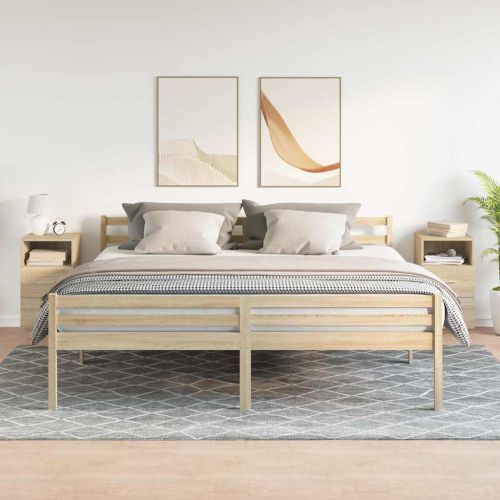 Нощни шкафчета, 2 бр, с 2 чекмеджета, дъб сонома, 36x36x68 см