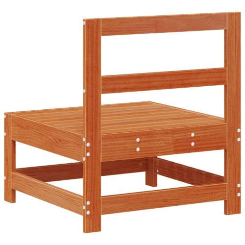 Градинен среден диван Масивна боровина Восъчен Кафяв