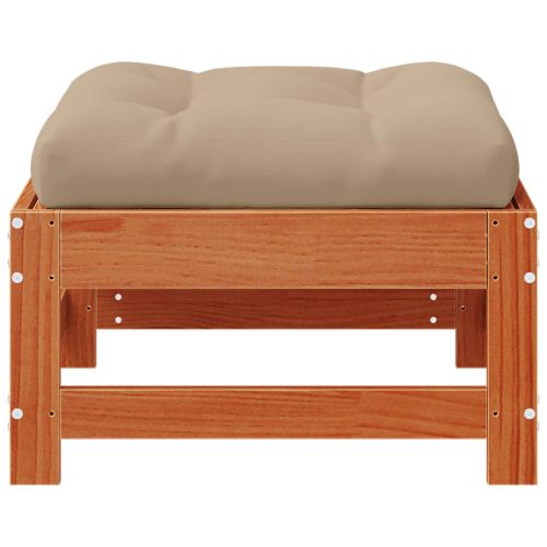 Градинска поставка за крака Масивна боровина Восъчен Кафяв