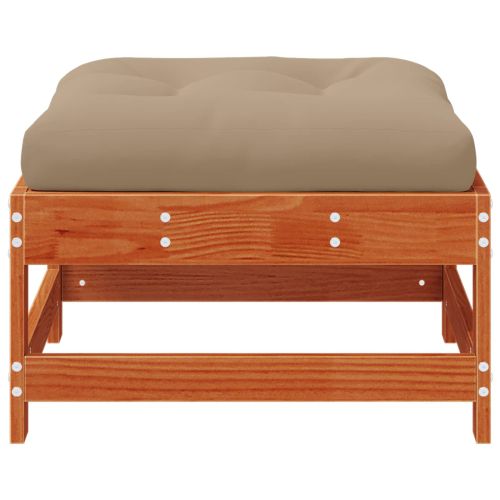 Градинска поставка за крака Масивна боровина Восъчен Кафяв