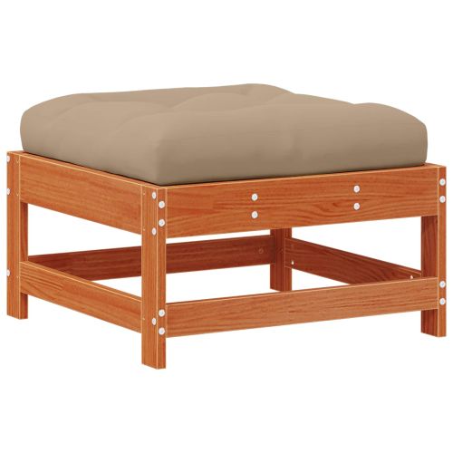 Градинска поставка за крака Масивна боровина Восъчен Кафяв