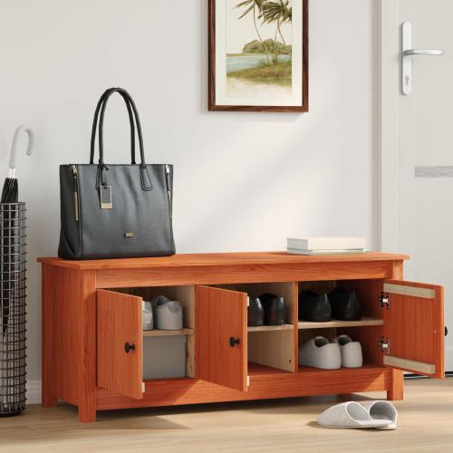 Шкаф за обувки Восъчен Кафяв 110 x 38 x 45,5 см