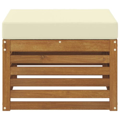 Външна табуретка Солидно акациево дърво Естествен