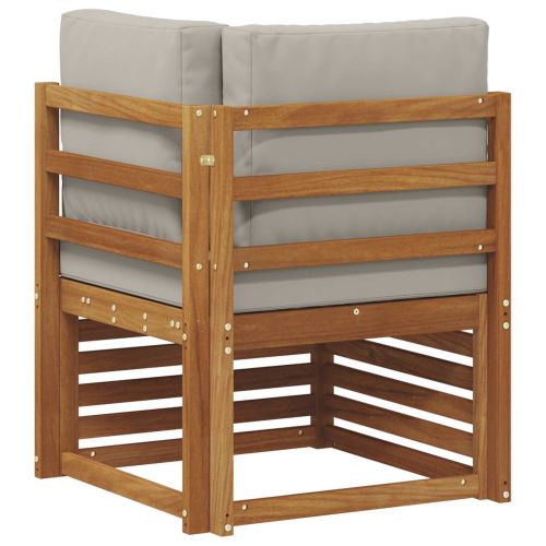 Външен ъглов диван Солидно акациево дърво Естествен