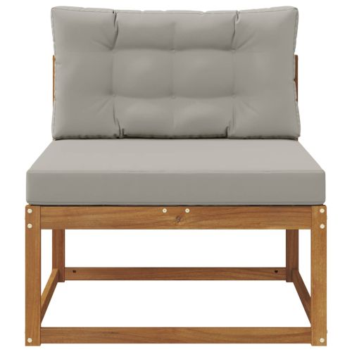 Среден диван за открито Солидно акациево дърво Естествен