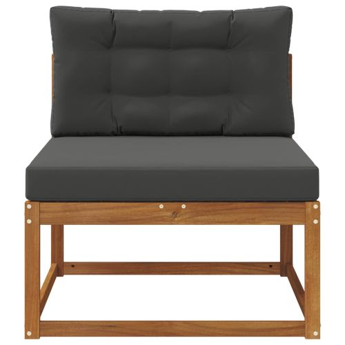 Среден диван за открито Солидно акациево дърво Естествен