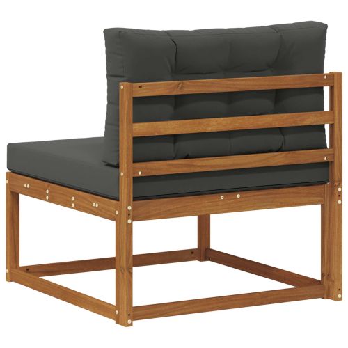 Среден диван за открито Солидно акациево дърво Естествен