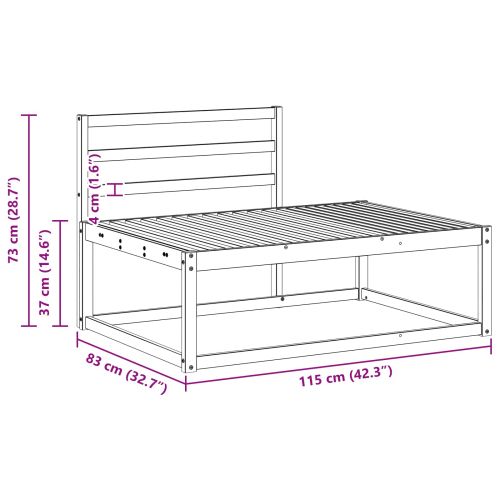 Външен край на диван Естествен 115 x 83 x 73 см