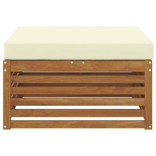 Външна табуретка Солидно акациево дърво Естествен