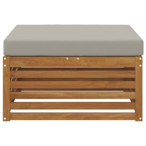 Външна табуретка Солидно акациево дърво Естествен