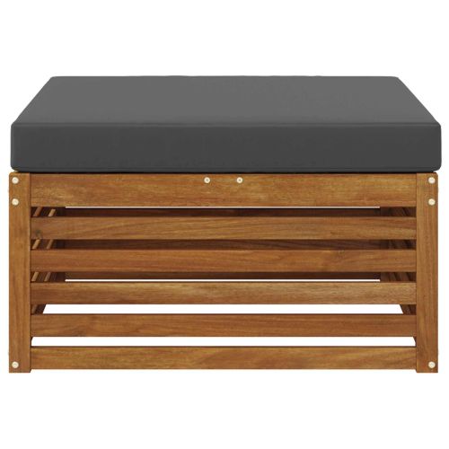 Външна табуретка Солидно акациево дърво Естествен