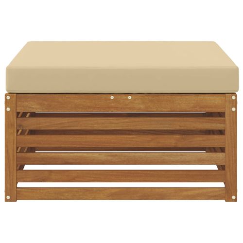 Външна табуретка Солидно акациево дърво Естествен