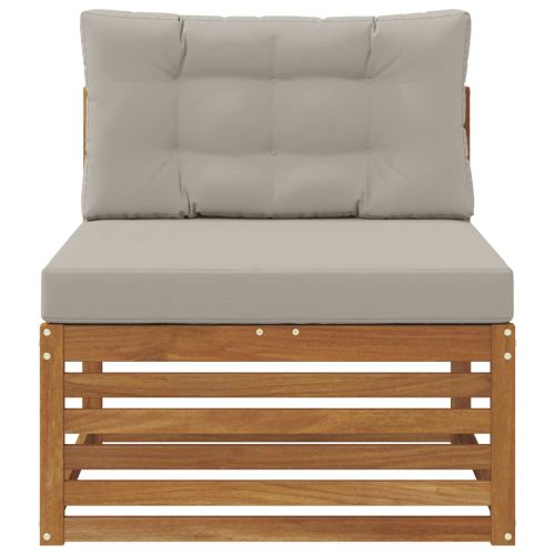 Външен среден диван Солидно акациево дърво Естествен