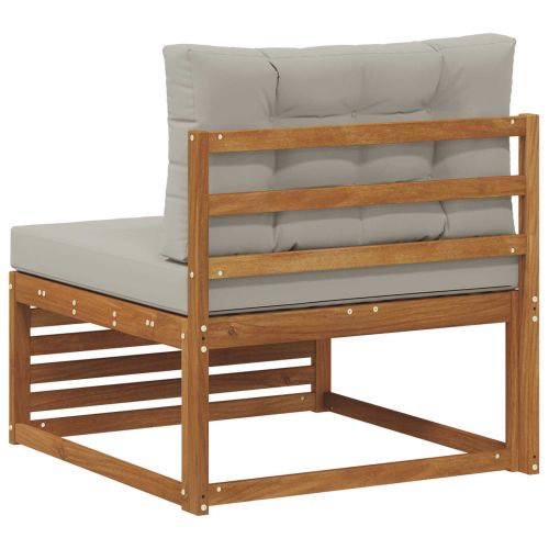 Външен среден диван Солидно акациево дърво Естествен