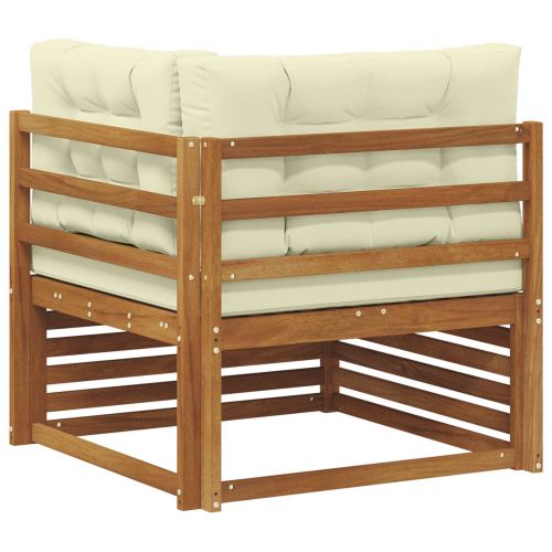 Ъглов диван за открито Солидно акациево дърво Естествен