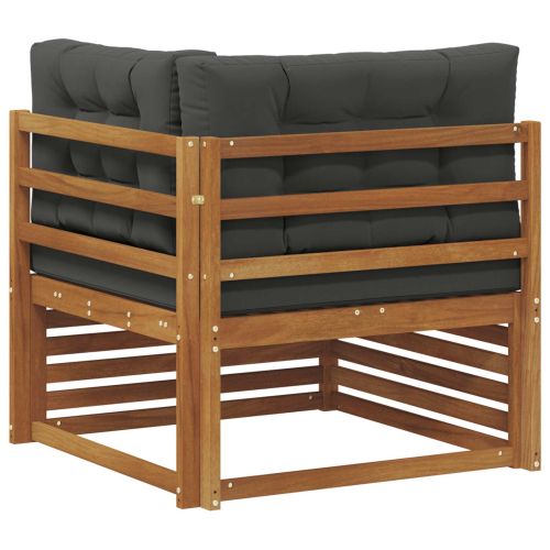 Ъглов диван за открито Солидно акациево дърво Естествен