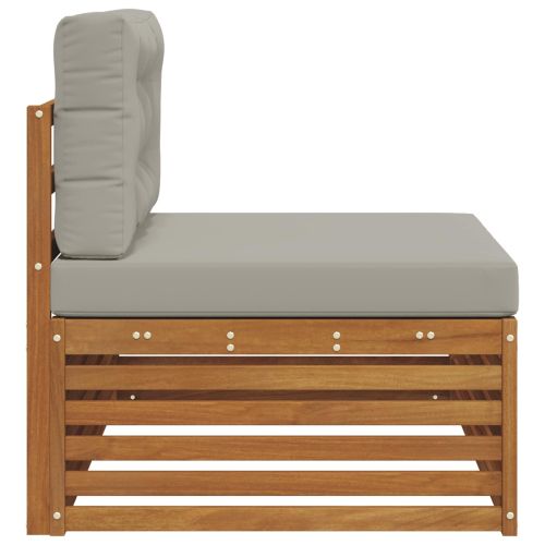 Външен край на диван 3 Брой Естествено и светло сиво