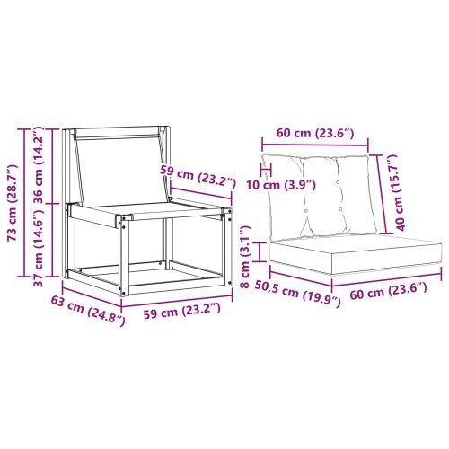 2 Брой Външен среден диван