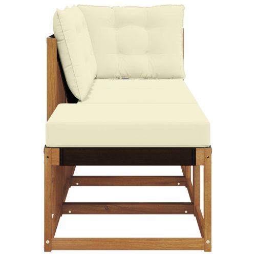 Външен модулен диван с възглавница 3 Брой Естествен