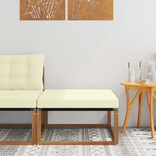 Външна табуретка Солидно акациево дърво Естествен