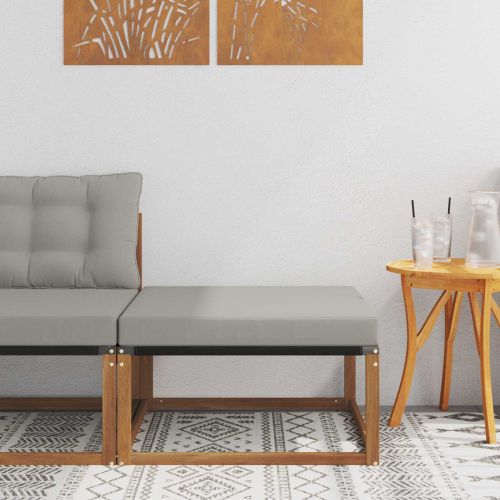 Външна табуретка Солидно акациево дърво Естествен