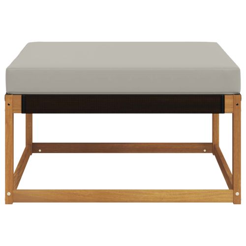 Външна табуретка Солидно акациево дърво Естествен