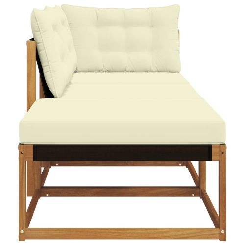 Модули за секционен диван за външно ползване 3 Брой Естествен