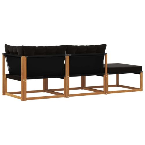 Модули за секционен диван за външно ползване 3 Брой Естествен